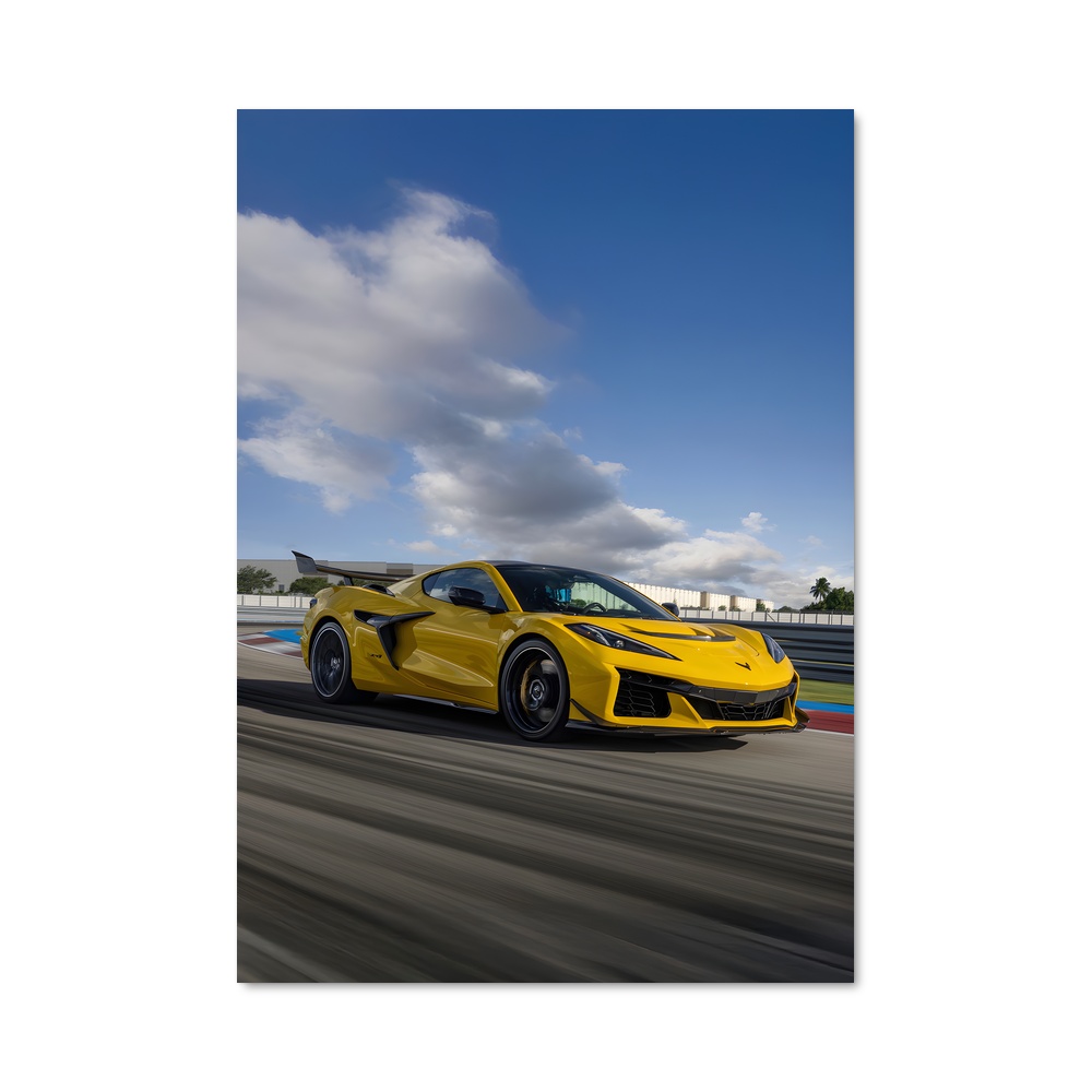 Poster Corvette Vitesse courbe